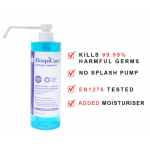 HospiCare Handrub Antiseptic Hand Sanitizer Hand Rub With Moisturisers 500ML Rinse-free 70% Alcohol 0.5% Chlorhexidine