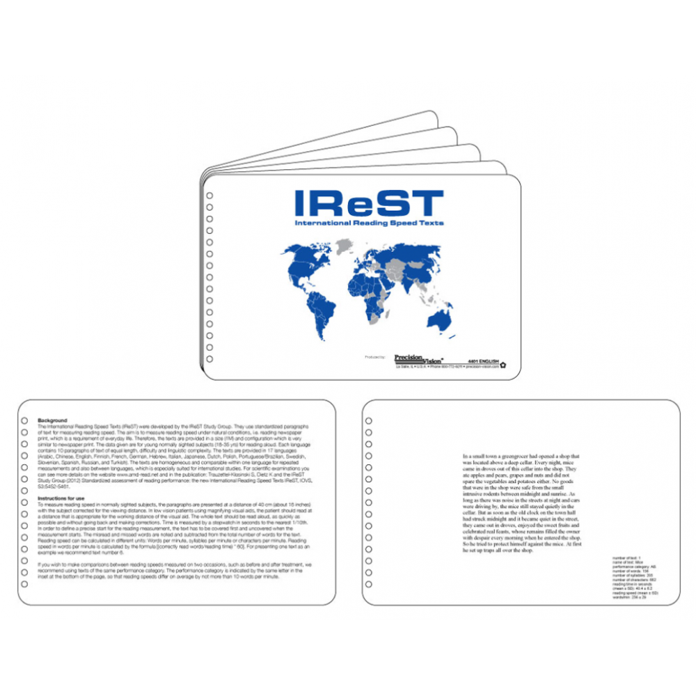 IReST Reading Speed Test (Multiple Languages)