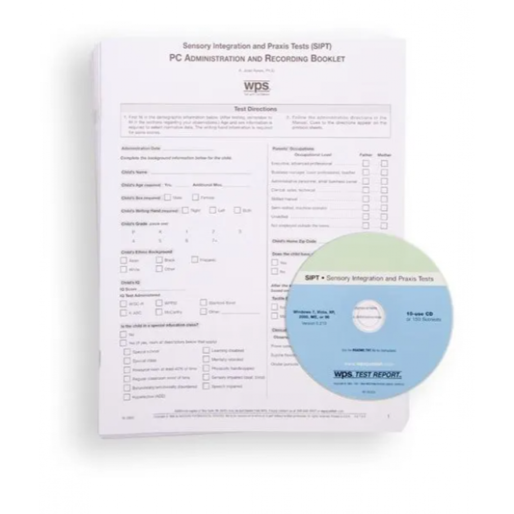 Sipt Answer Example Form Therm(SIPT) Sensory Integration and Praxis Tests - Fu Kang Healthcare ...
