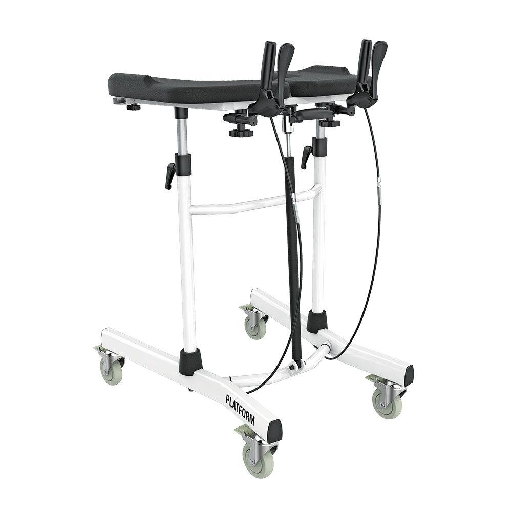 Platform Walker with Gas Spring and Brake Handles