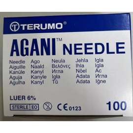 Terumo AGANI™ Hypodermic Needle 27G × 1/2" (0.4 × 13 mm), Regular Bevel - Box of 100