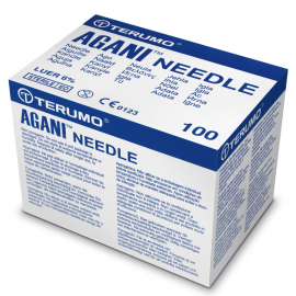 Terumo AGANI™ Hypodermic Needle 27G × 1/2" (0.4 × 13 mm), Regular Bevel - Box of 100