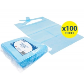 ASSURE Disposable Adult Bibs 40cm × 60cm with 15cm Pocket - 100 Pieces/Packet