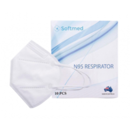 Softmed N95 Respirator Masks (Earloops) Box 10