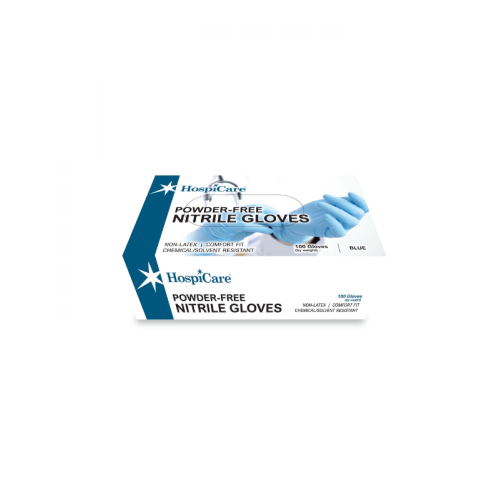 HospiCare Powder-Free Nitrile Gloves (100pcs/Box)