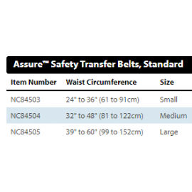 Assure Safety Transfer Belts (Gait Belt)