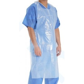 Disposable PE Embossed Apron LDPE (White & Embossed) Pkg of 100