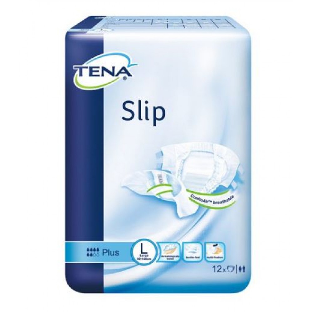 TENA Slip Plus Adult Diaper, 12Pcs/Bag