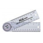 Baseline Plastic Goniometer - Rulongmeter Style - 360 Degree Head - 6 inch Arms