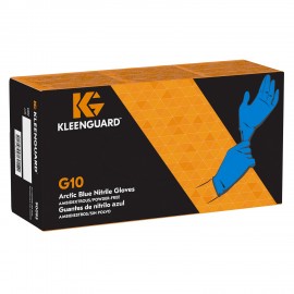 Kimberly Clark KleenGuard G10 Powder-Free 3 Mil Nitrile Gloves, Arctic Blue, 9.5" (200 gloves/box)