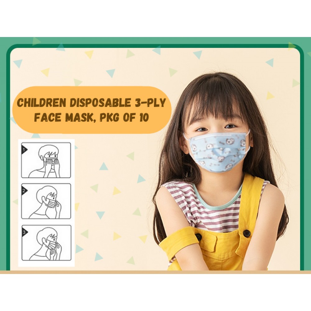 Children Disposable 3-Ply Face Mask (pkg of 10)
