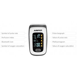JUMPER JPD-500F Bluetooth Fingertip Pulse Oximeter with OLED Display