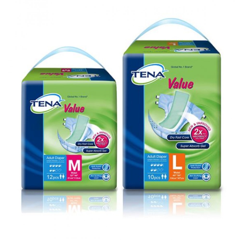 Tena Value Plus Adult Diapers Incontinence Care Fu Kang Healthcare Online Shop 