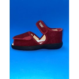 Pulman Laurel Rehab Sandal Diabetic Shoe, Red