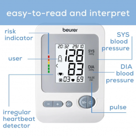 Beurer Upper Arm Blood Pressure Monitor, BM26