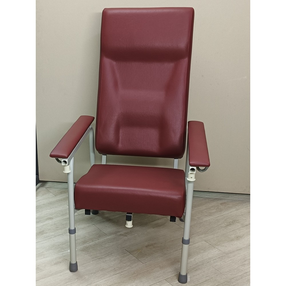 Height Adjustable Geriatric Chair with Meal Tray High Back Geriatric