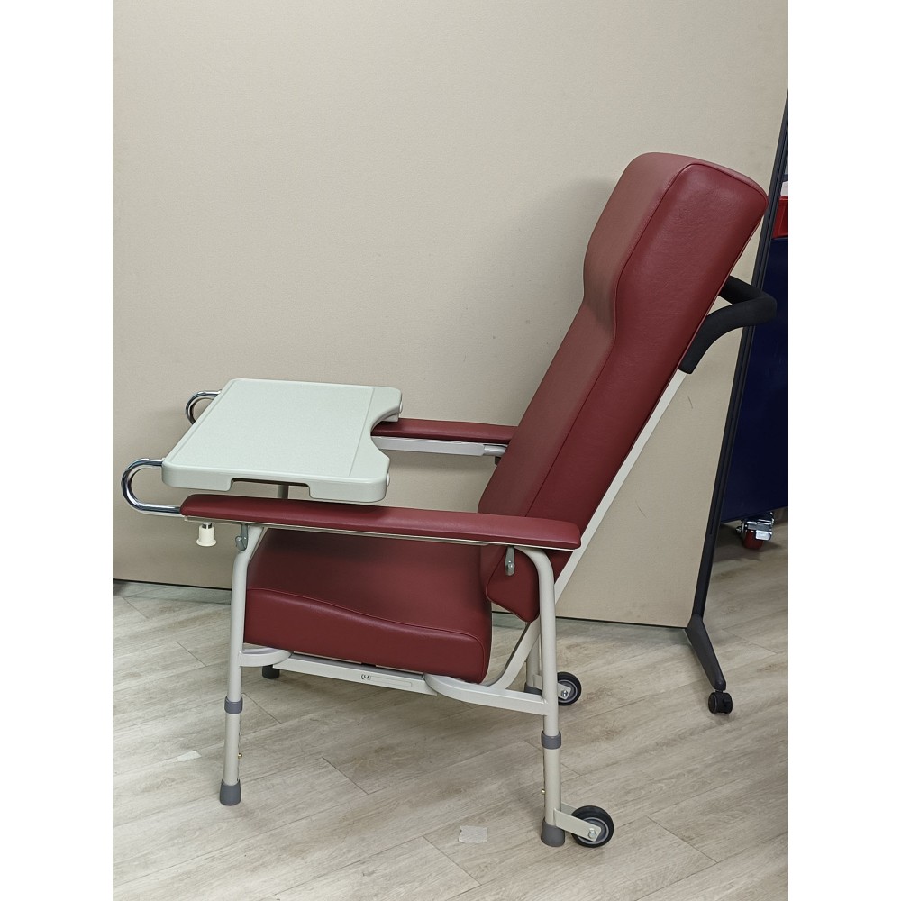 Height Adjustable Geriatric Chair with Meal Tray High Back Geriatric