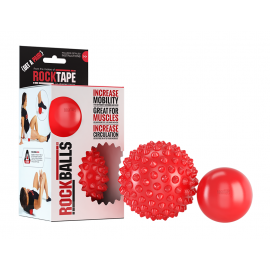 RockTape RockBalls Infinity Dual-Action Fused Massage Balls, Relief for Sore Muscles & Joints 1x Textured 9cm, 1x Smoot
