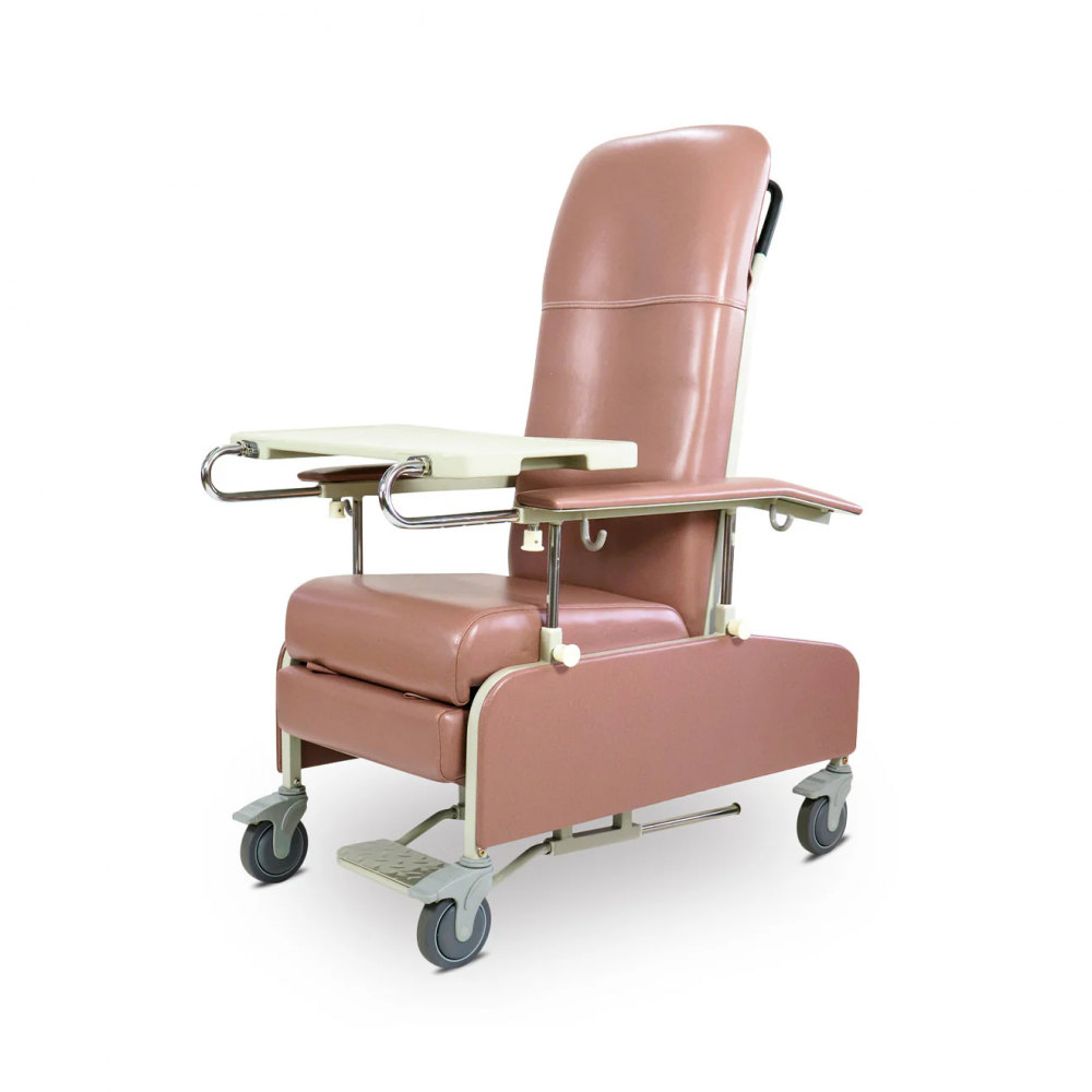 Geriatric Chair Reclining Mobile Drop Armrest 