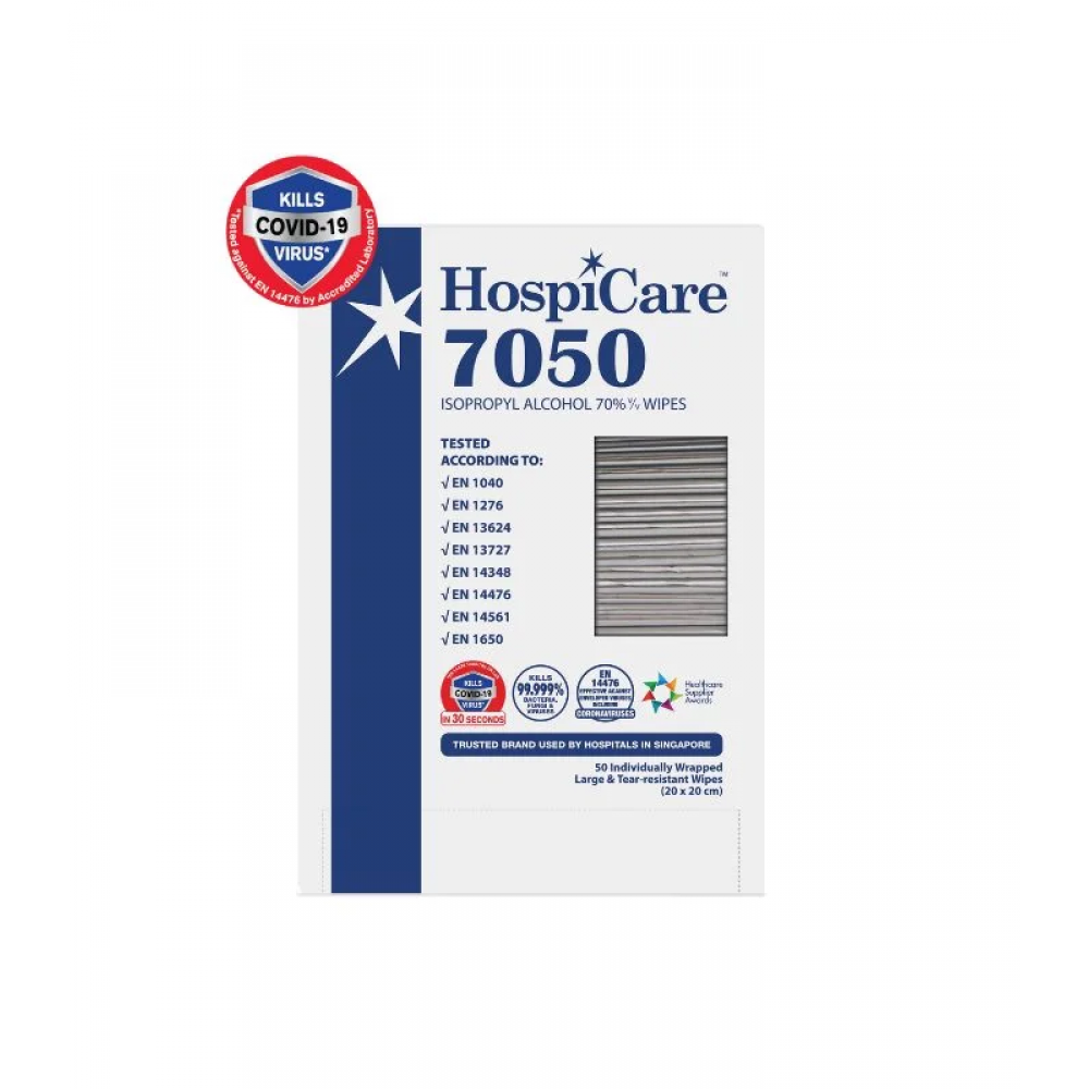 HospiCare 7050 Alcohol Wipes 50 Sheets