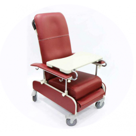 Fu Kang Three Position Mobile Recliner Geriatric Chair with Drop Down Armrest