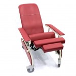 Fu Kang Three Position Mobile Recliner Geriatric Chair with Drop Down Armrest