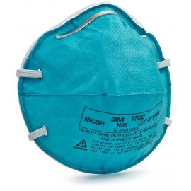 3M 1860 N95 Health Care Particulate Respirator and Surgical Mask - 20 Mask/Box