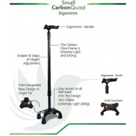 Smart Walking Stick with Small Quad Base