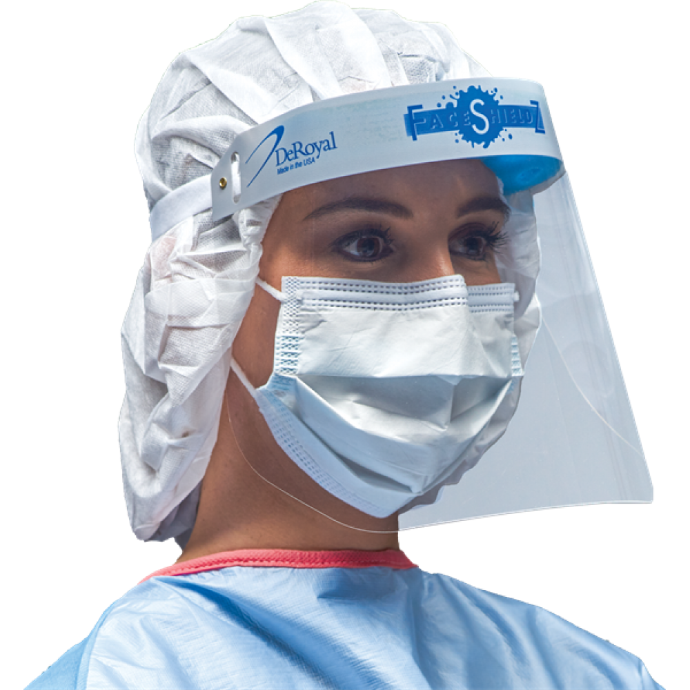 DeRoyal FACESHIELDZ Vented Foam w/Elastic Strap	