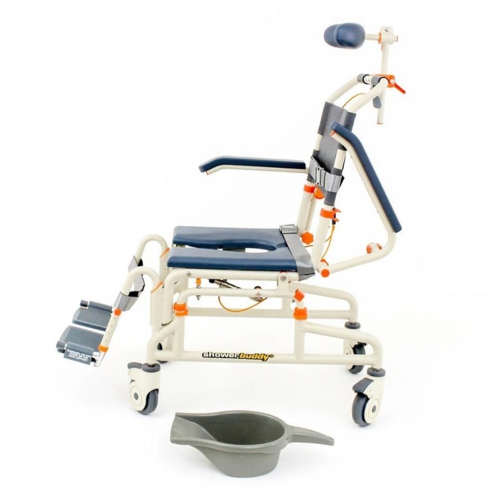 ShowerBuddy RollIn Buddy Tilt in Space Mobile Commode Fu Kang