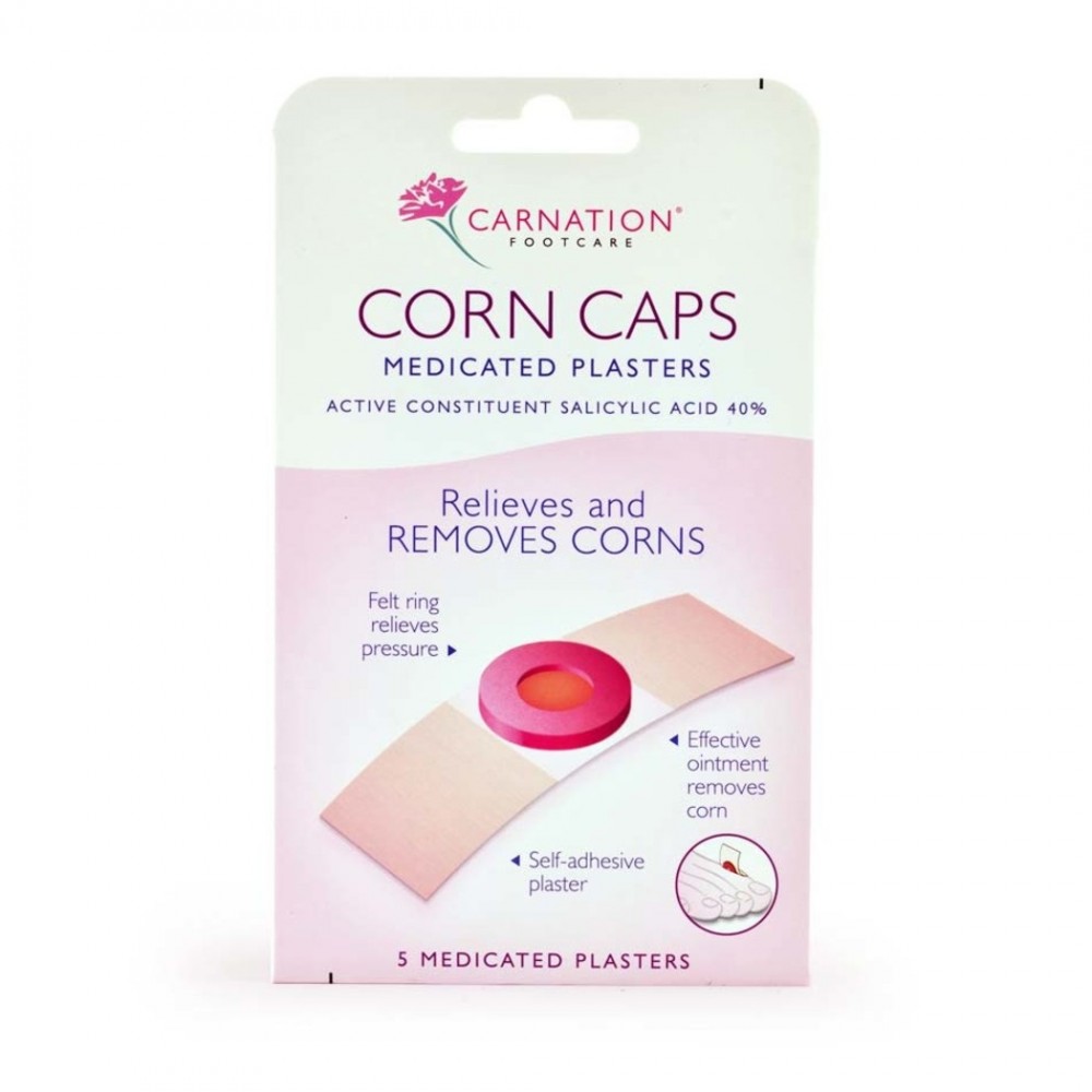 Carnation Corn Caps 40% Medicated Plasters (5s) 英国石竹花标除鸡眼膏