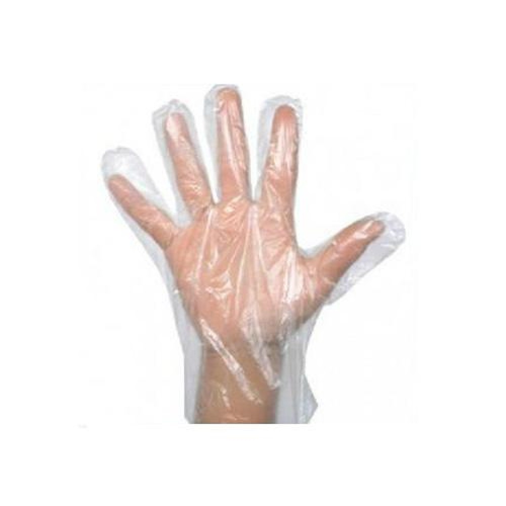 Disposable Polythene Plastic Glove, Pkg of 100
