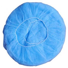 Disposable Bouffant Mob Caps, Hair Head Cover Net, Non-Woven Blue, 21" (100 pcs / Pkg)