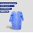 General Nursing Isolation Gown (AAMI Level 2) Blue, 125cm X 140cm, 10pc