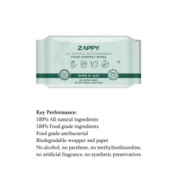 Zappy All Natural Biodegradable Food Contact Wipes