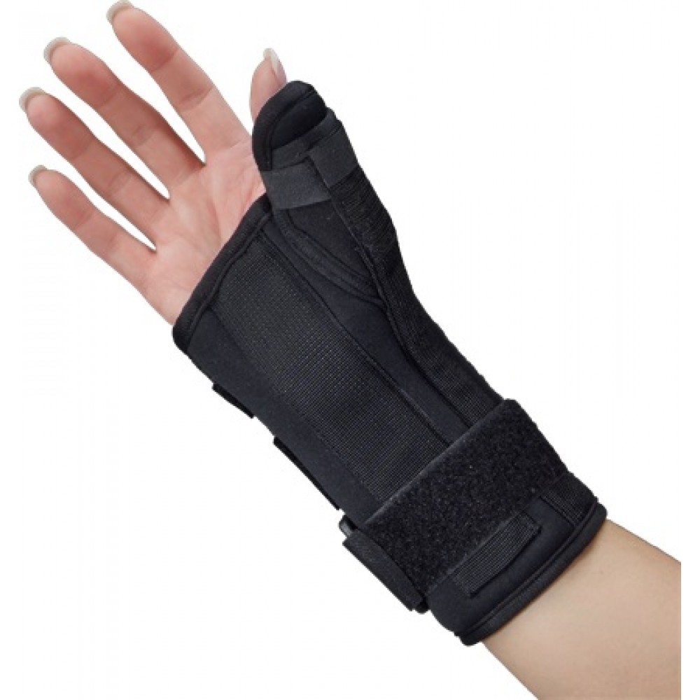 DeRoyal Black Foam Wrist And Thumb Spica Support Brace