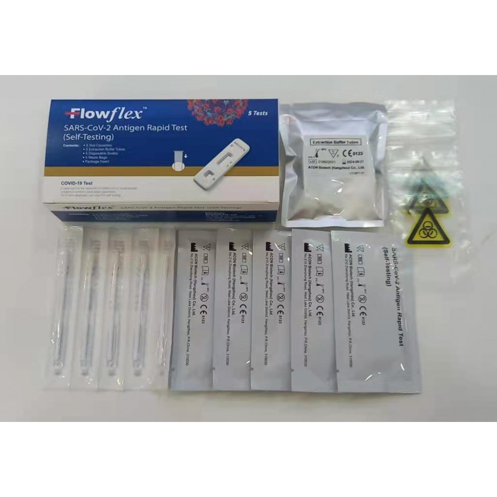 Flowflex COVID19 Rapid Antigen Test ART Home Test Kit Fu Kang