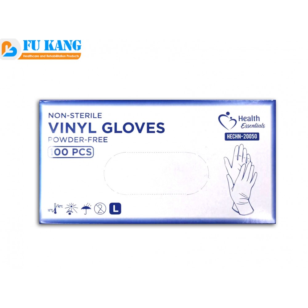 Disposable Vinyl Gloves Powder Free 100Pcs Per Box Fu Kang