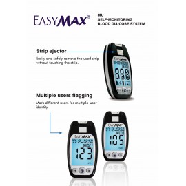 Blood Glucose Meter (Easymax) Starter Kit, Glucometer Set