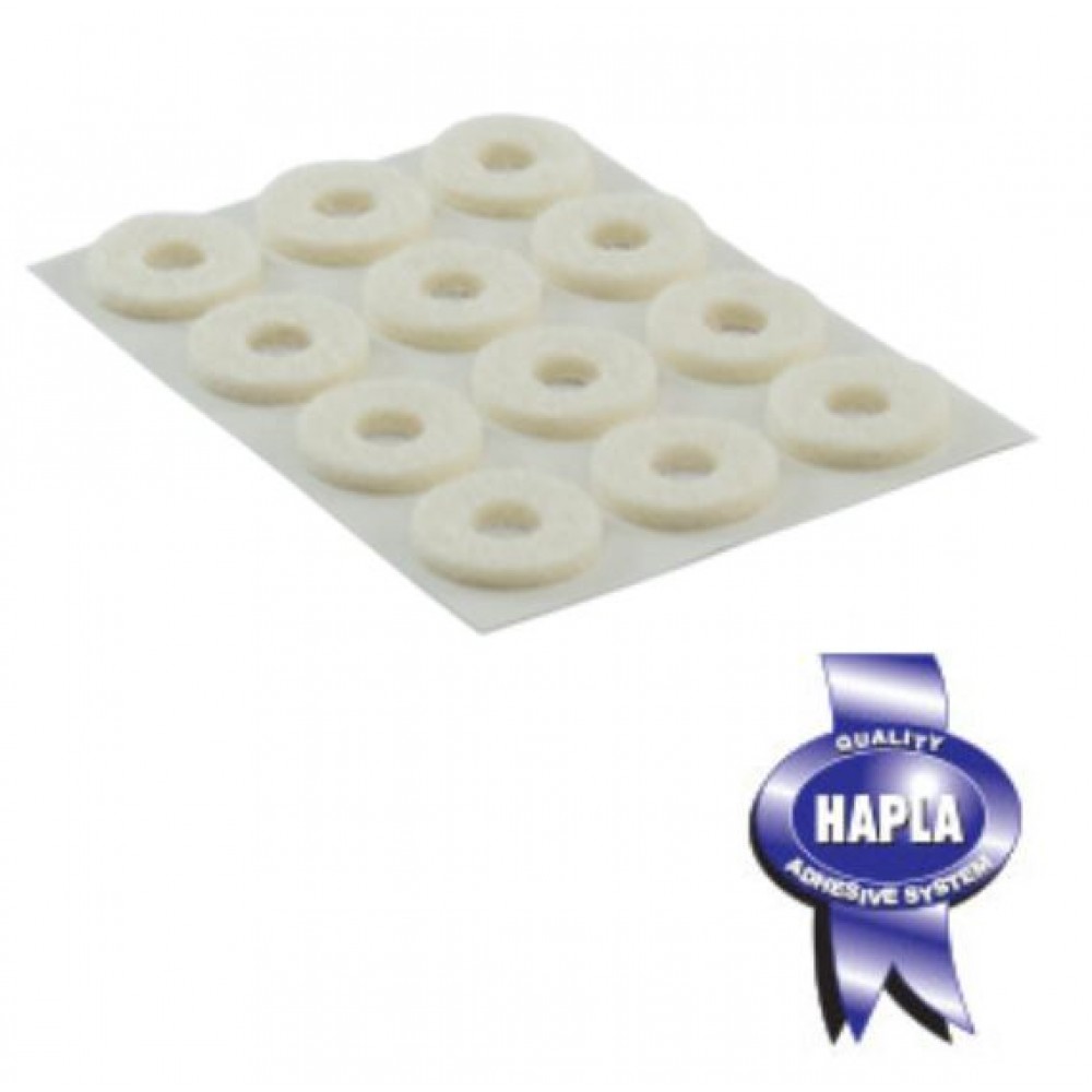 Hapla Felt Round Corn Pads 3mm Pkt 36 (3 Sheets of 12 Adhesive Pads)