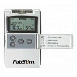 FabStim dual channel TENS with timer, 3-function, complete 