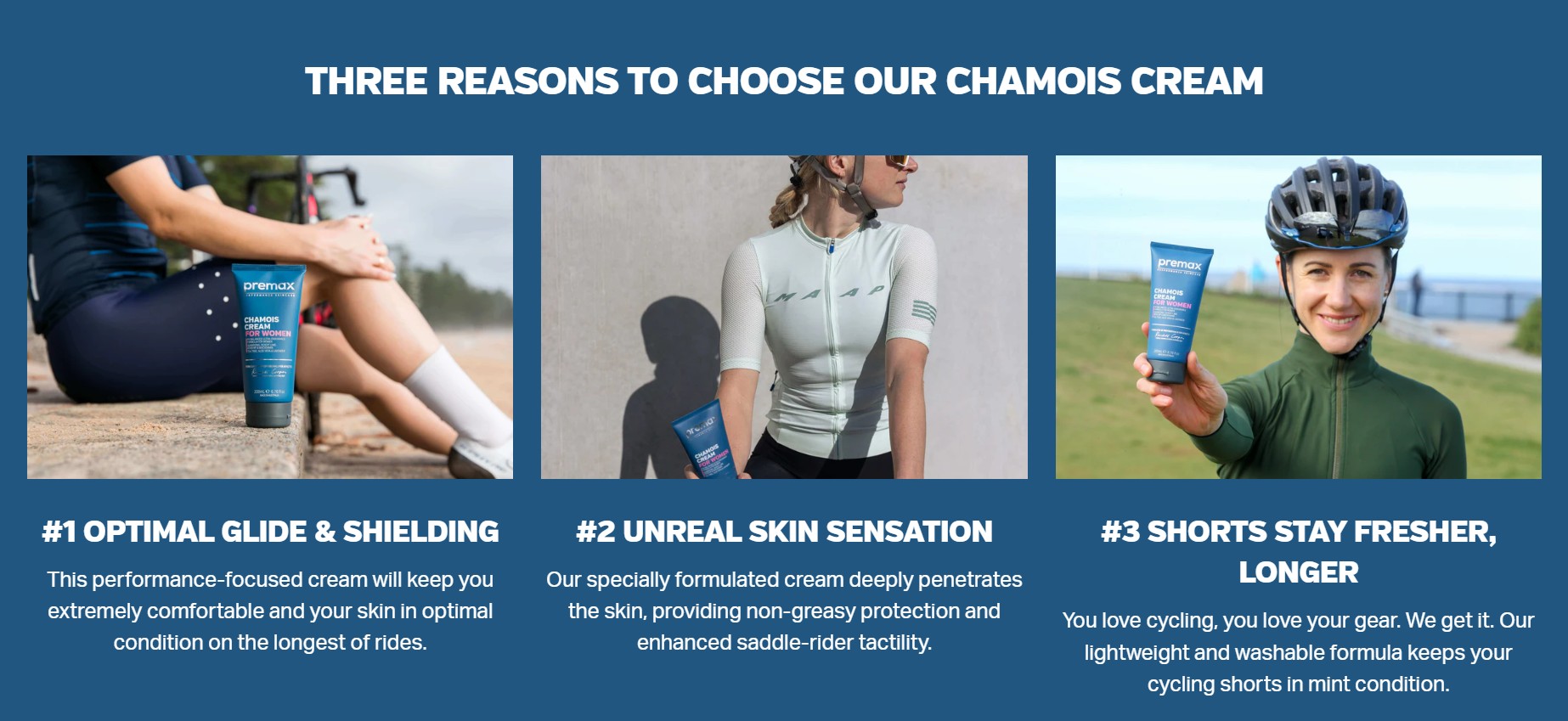Premax Chamois Cream for Women 200mL - Anti-Chafing Cream - Fu Kang Healthcare Shop Online Premax Chamois Cream for Women 200mL - Anti-Chafing Cream - Fu Kang Healthcare Shop Online