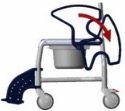 Rebotec Bremen Mobile Shower Commode Chair Rebotec Bremen Mobile Shower Commode Chair