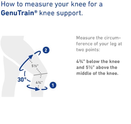 Bauerfeind Genutrain Knee Support For Pain Relief German Made Sizing